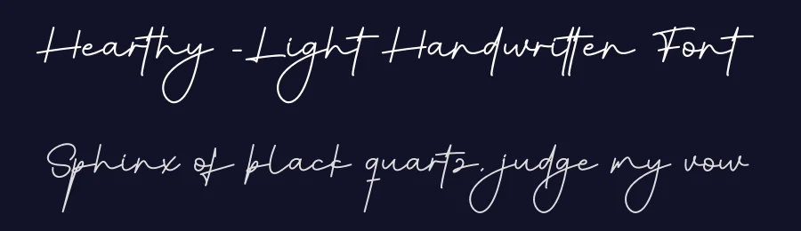 Hearthy – Light Handwritten Font by creativeletter — Script Handwritten Font — thumbnail 2