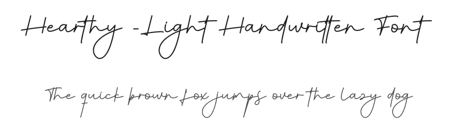 Hearthy – Light Handwritten Font by creativeletter — Script Handwritten Font