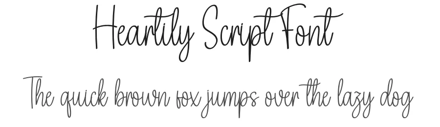 Heartily Script Font by creativeletter — Script Handwritten Font