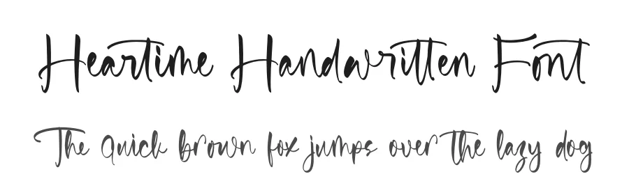 Heartime Handwritten Font by stylishtype.co — Script Handwritten Font
