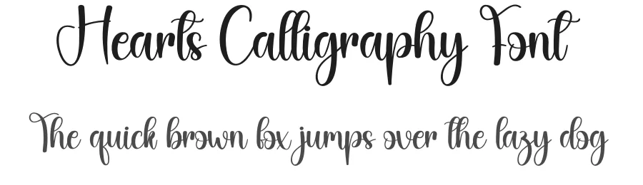 Hearts Calligraphy Font by creativeletter — Script Handwritten Font