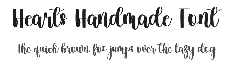Hearts Handmade Font by freshtypeink — Script Handwritten Font