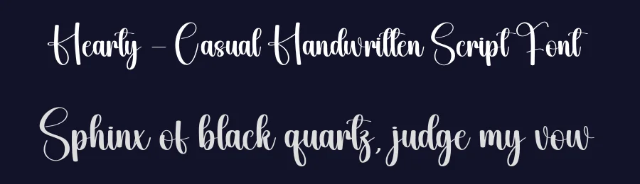 Hearty – Casual Handwritten Script Font by creativeletter — Script Handwritten Font — thumbnail 2
