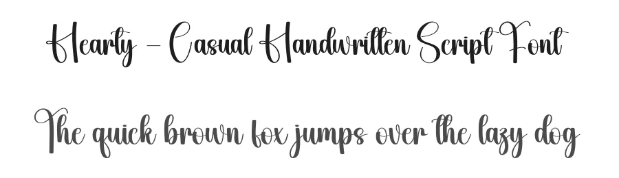 Hearty – Casual Handwritten Script Font by creativeletter — Script Handwritten Font