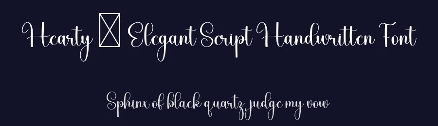 Hearty – Elegant Script Handwritten Font by freshtypeink — Script Handwritten Font — thumbnail 2