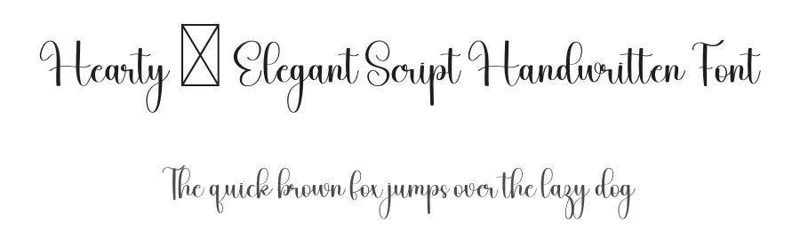 Hearty – Elegant Script Handwritten Font by freshtypeink — Script Handwritten Font