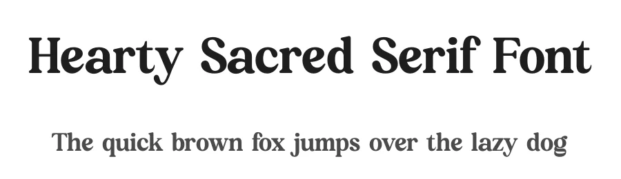 Hearty Sacred Serif Font by timelesstype.co — Serif Font