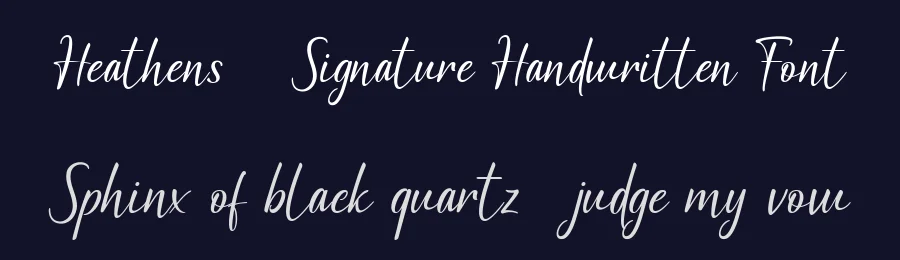 Heathens – Signature Handwritten Font by Flawless And Co — Script Handwritten Font — thumbnail 2