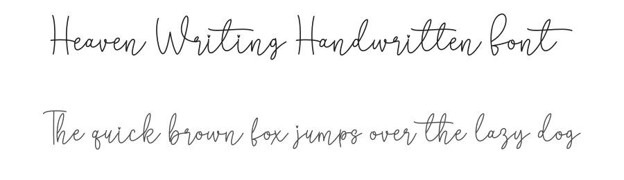 Heaven Writing Handwritten Font by creativeletter — Script Handwritten Font