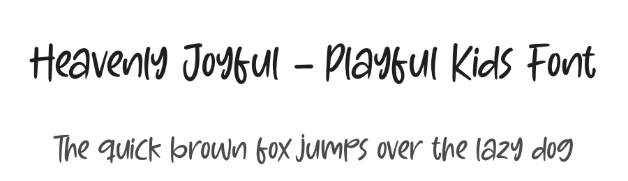 Heavenly Joyful – Playful Kids Font by letterenastudios — Script Handwritten Font