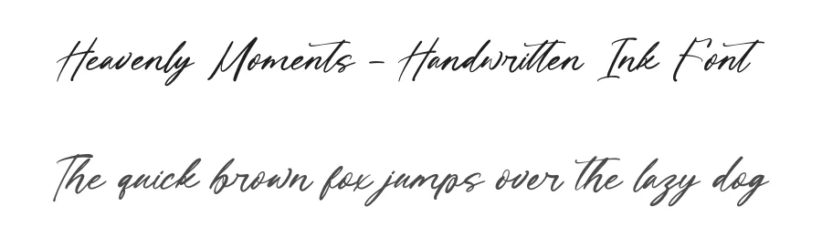 Heavenly Moments – Handwritten Ink Font by letterenastudios — Serif Font