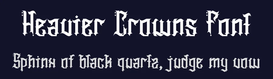 Heavier Crowns Font by Dhabee — Blackletter Font — thumbnail 2