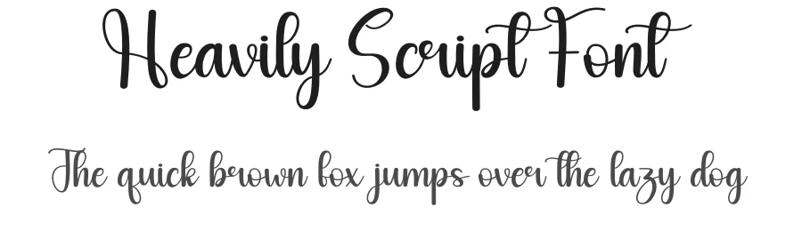 Heavily Script Font by andikastudio — Script Handwritten Font