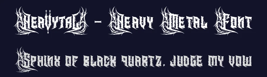 Heavytal – Heavy Metal Font by letterara — Display Font — thumbnail 2