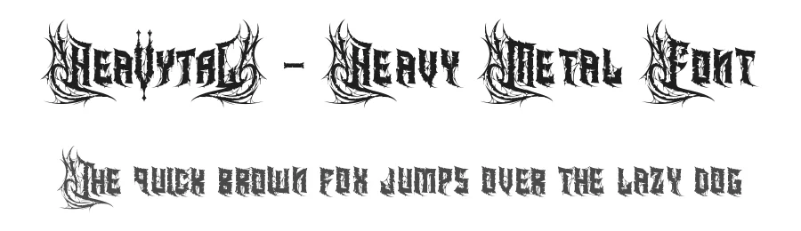 Heavytal – Heavy Metal Font by letterara — Display Font