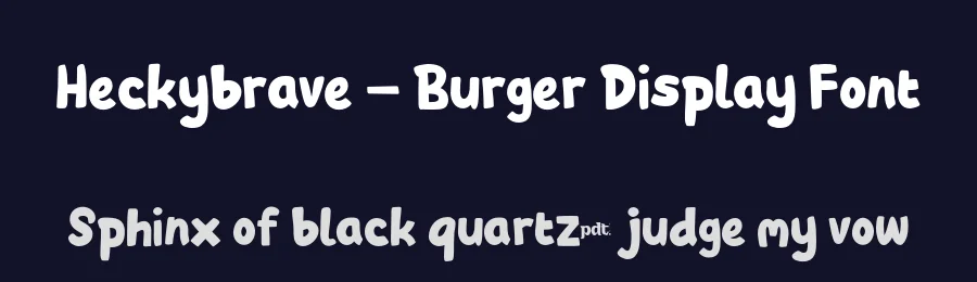 Heckybrave – Burger Display Font by productype — Display Font — thumbnail 2