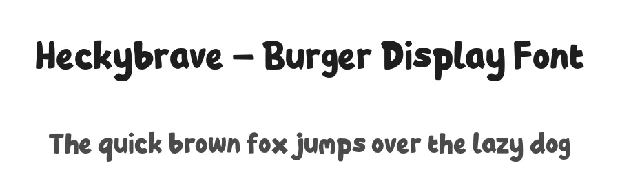 Heckybrave – Burger Display Font by productype — Display Font