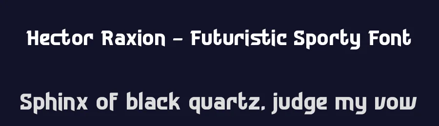 Hector Raxion – Futuristic Sporty Font by timelesstype.co — Display Font — thumbnail 2