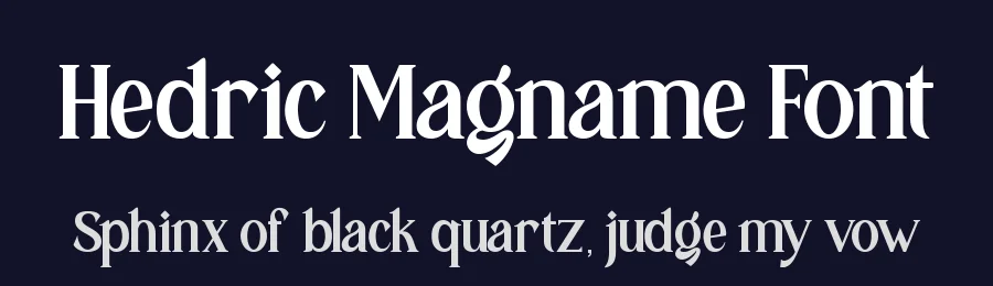 Hedric Magname Font by ikhsartype — Display Font — thumbnail 2