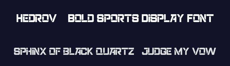 Hedrov – Bold Sports Display Font by FlawlessAndCo — Decorative Font — thumbnail 2