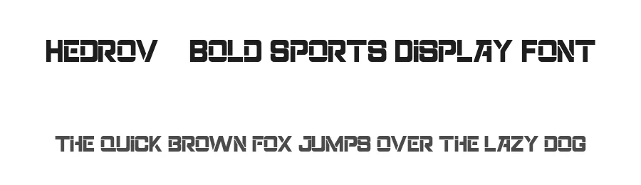 Hedrov – Bold Sports Display Font by FlawlessAndCo — Decorative Font