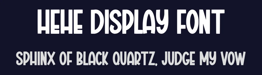 Hehe Display Font by Minimalist Eyes — Display Font — thumbnail 2