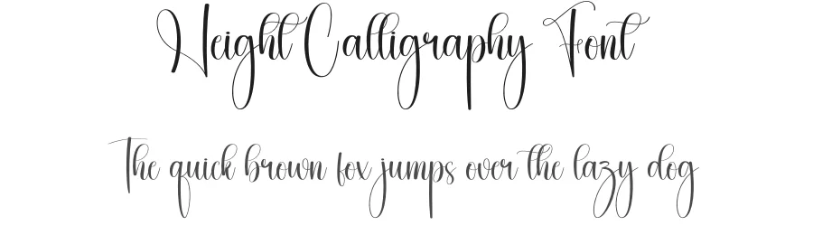 Height Calligraphy Font by creativeletter — Script Handwritten Font