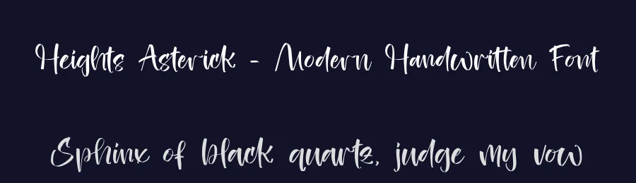 Heights Asterick – Modern Handwritten Font by stylishtype.co — Script Handwritten Font — thumbnail 2