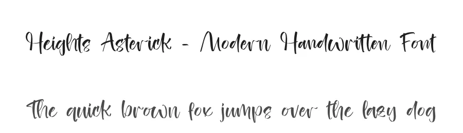 Heights Asterick – Modern Handwritten Font by stylishtype.co — Script Handwritten Font