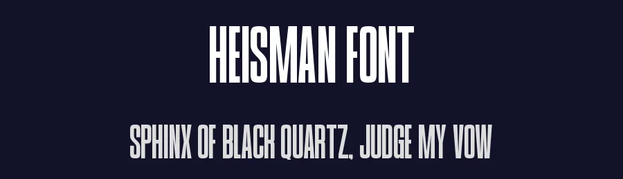 Heisman Font by Funtype — Decorative Font — thumbnail 2