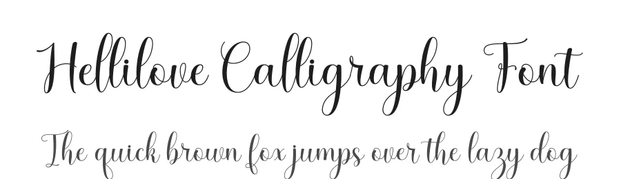 Hellilove Calligraphy Font by fontkong — Script Handwritten Font