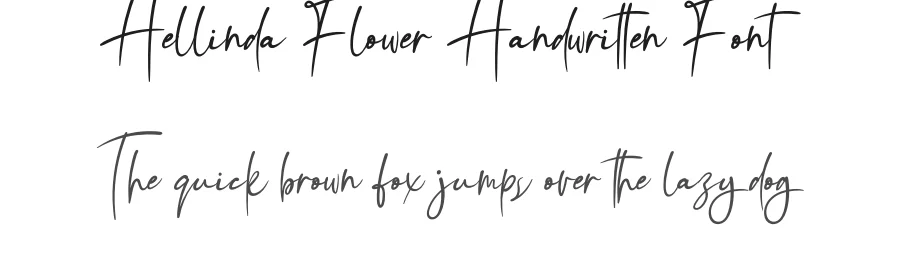 Hellinda Flower Handwritten Font by andikastudio — Script Handwritten Font