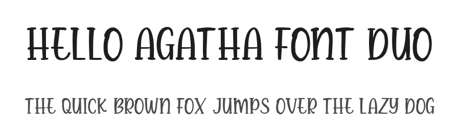 Hello Agatha Font Duo by zeenesia studio — Serif Font