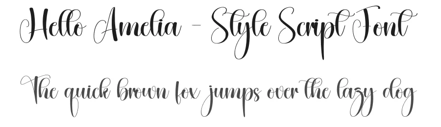 Hello Amelia – Style Script Font by creativeletter — Script Handwritten Font