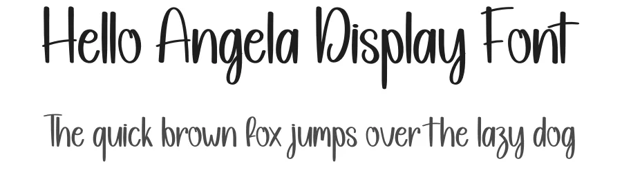 Hello Angela Display Font by creativeletter — Display Font