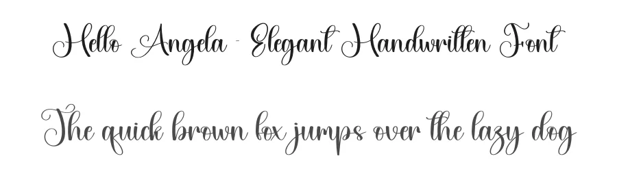 Hello Angela – Elegant Handwritten Font by creativeletter — Script Handwritten Font