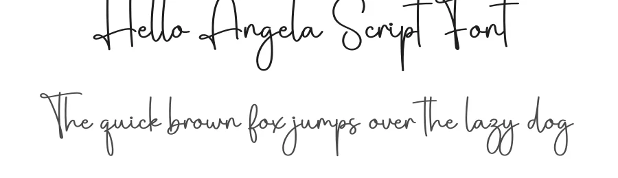 Hello Angela Script Font by creativeletter — Script Handwritten Font