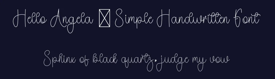 Hello Angela – Simple Handwritten Font by freshtypeink — Script Handwritten Font — thumbnail 2