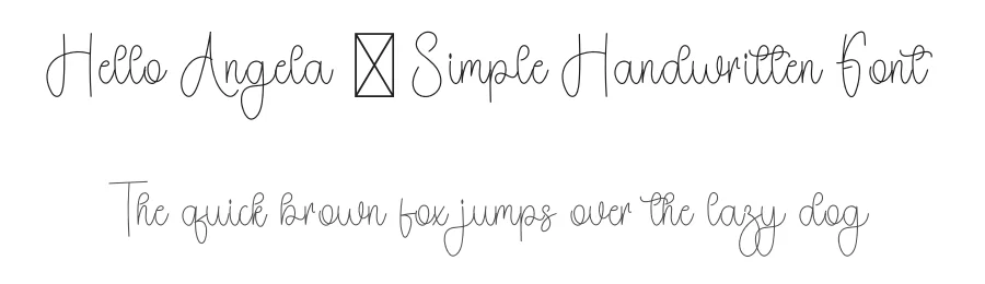 Hello Angela – Simple Handwritten Font by freshtypeink — Script Handwritten Font
