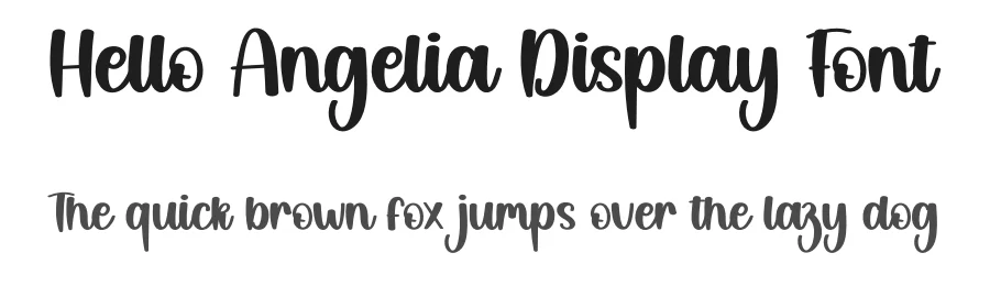Hello Angelia Display Font by creativeletter — Script Handwritten Font