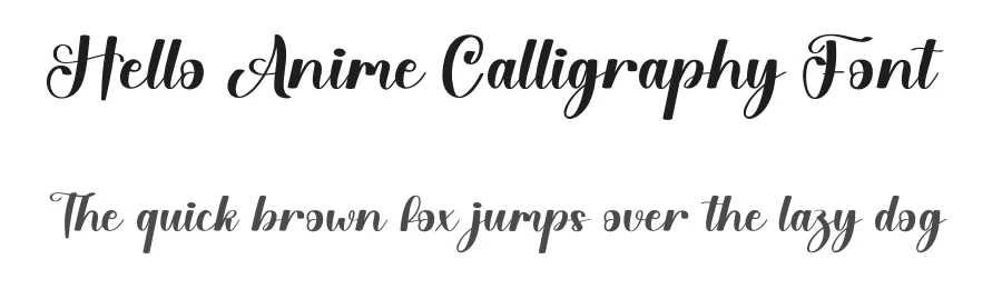 Hello Anime Calligraphy Font by andikastudio — Script Handwritten Font