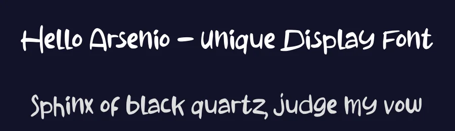 Hello Arsenio – Unique Display Font by figuree studio — Display Font — thumbnail 2