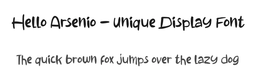 Hello Arsenio – Unique Display Font by figuree studio — Display Font