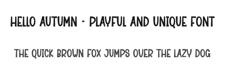 Hello Autumn – Playful And Unique Font by creativeletter — Display Font