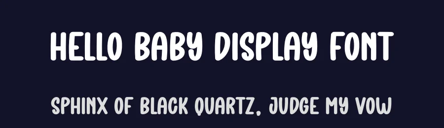 Hello Baby Display Font by creativeletter — Display Font — thumbnail 2