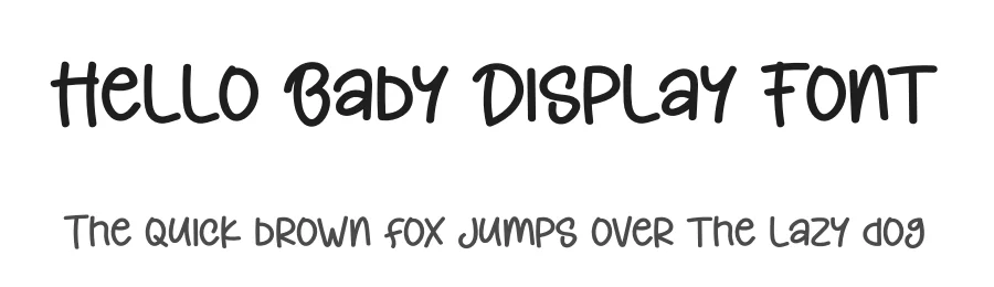 Hello Baby Display Font by creativeletter — Script Handwritten Font