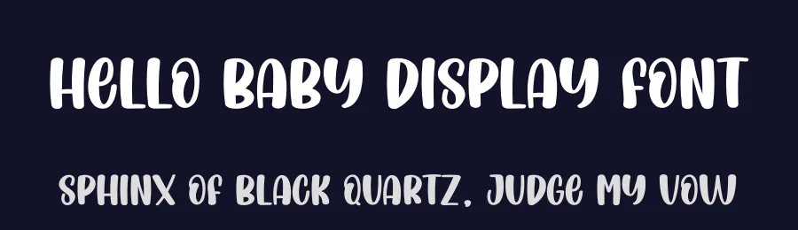 Hello Baby Display Font by creativeletter — Display Font — thumbnail 2