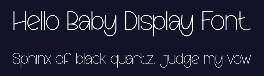 Hello Baby Display Font by creativeletter — Display Font — thumbnail 2