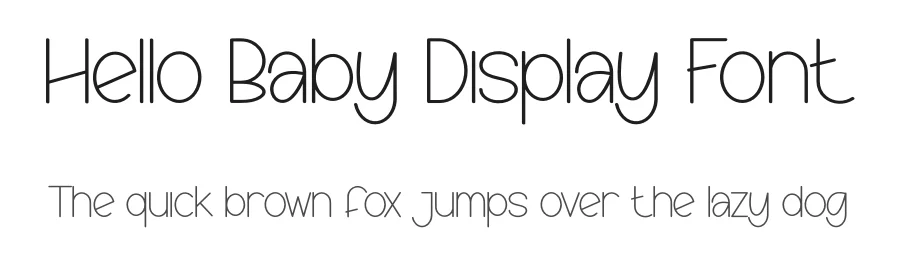 Hello Baby Display Font by creativeletter — Display Font