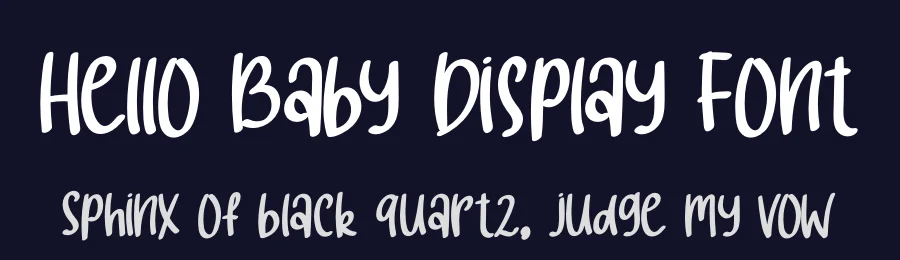 Hello Baby Display Font by letterenastudios — Display Font — thumbnail 2